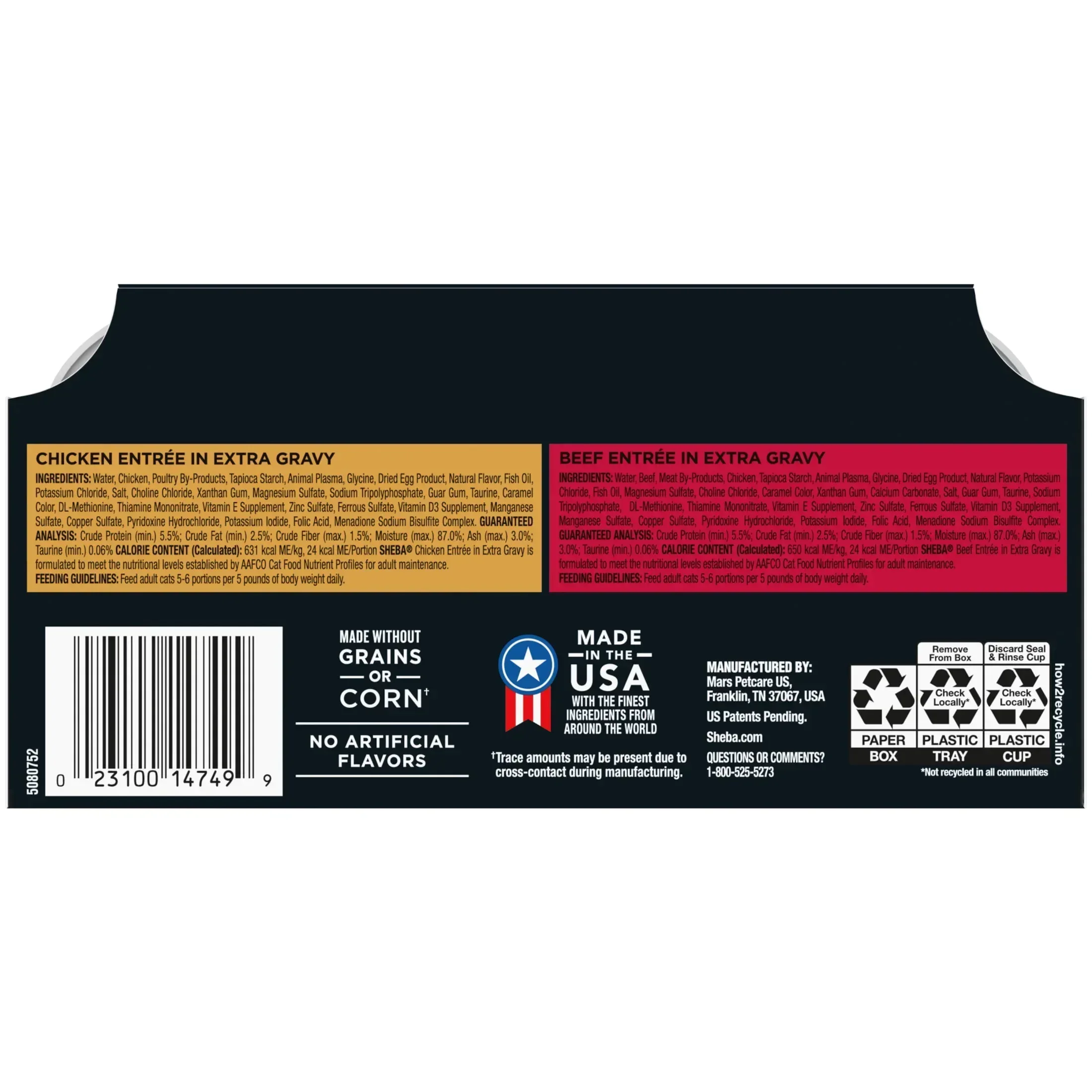 Sheba Gravy Indulgence Entree in Extra Gravy Variety Pack Cat Food, 2.6 oz Twin-Pack Trays, 24 Count - Image 2
