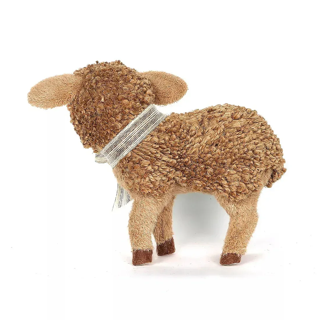 Sheep With Wood Rose Accents Set of 2 - Image 3