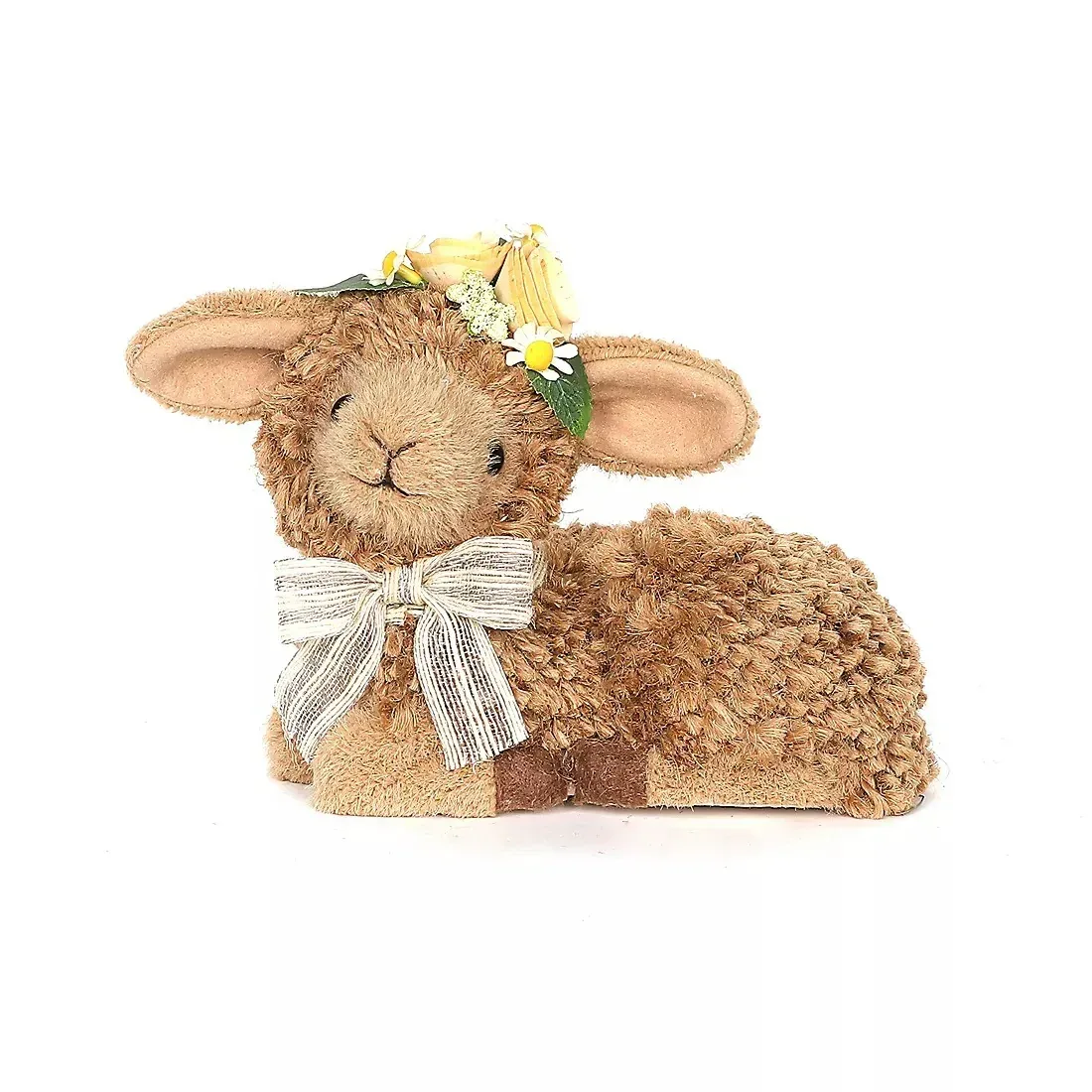 Sheep With Wood Rose Accents Set of 2 - Image 4