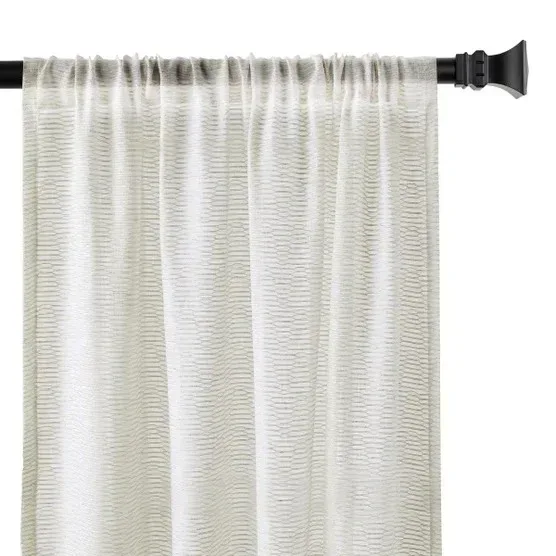 Sheer Linen Blend Curtains, Set of 4 Panels - Image 7