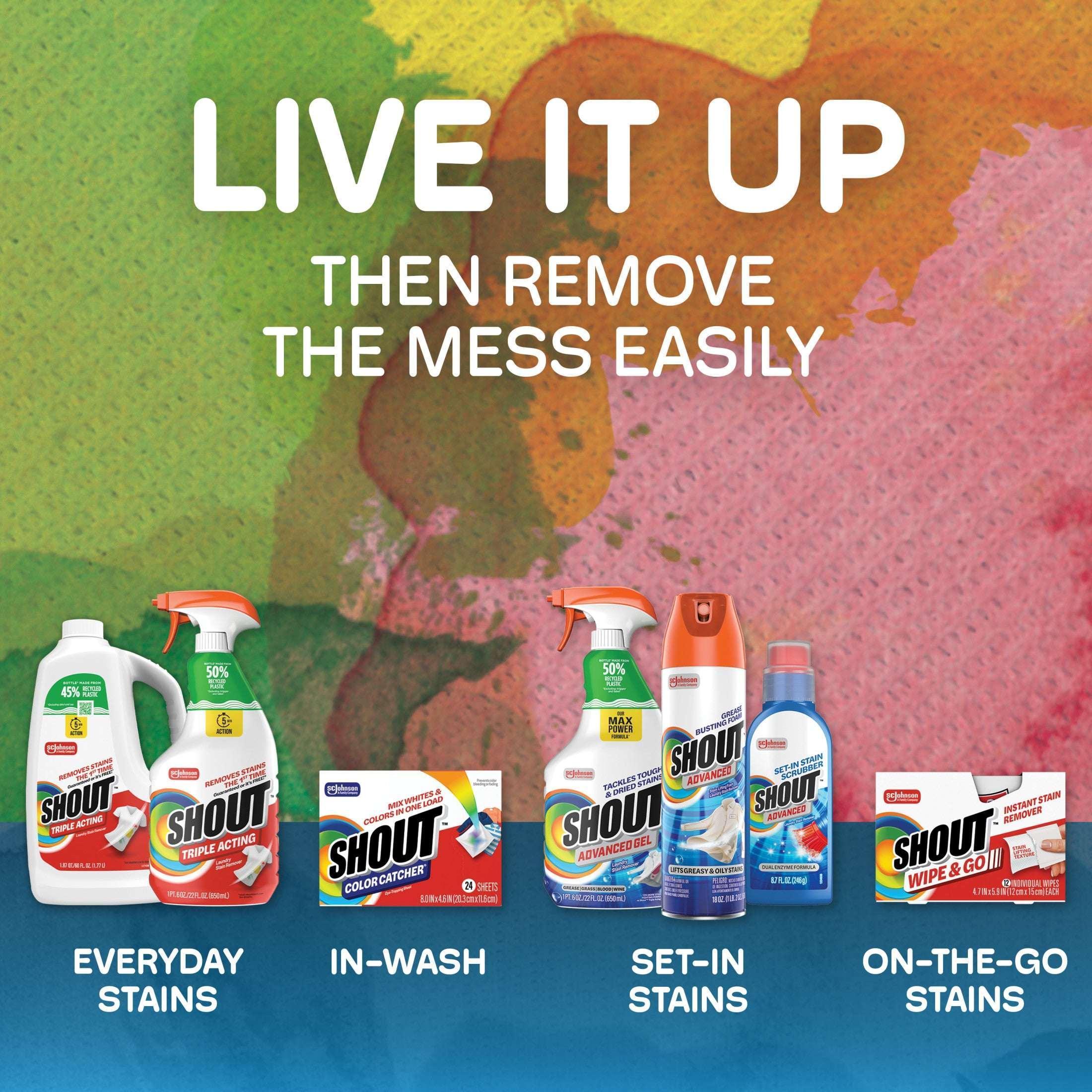 Shout Triple-Acting Refill, Laundry Stain Remover, 60 fl oz - Image 6