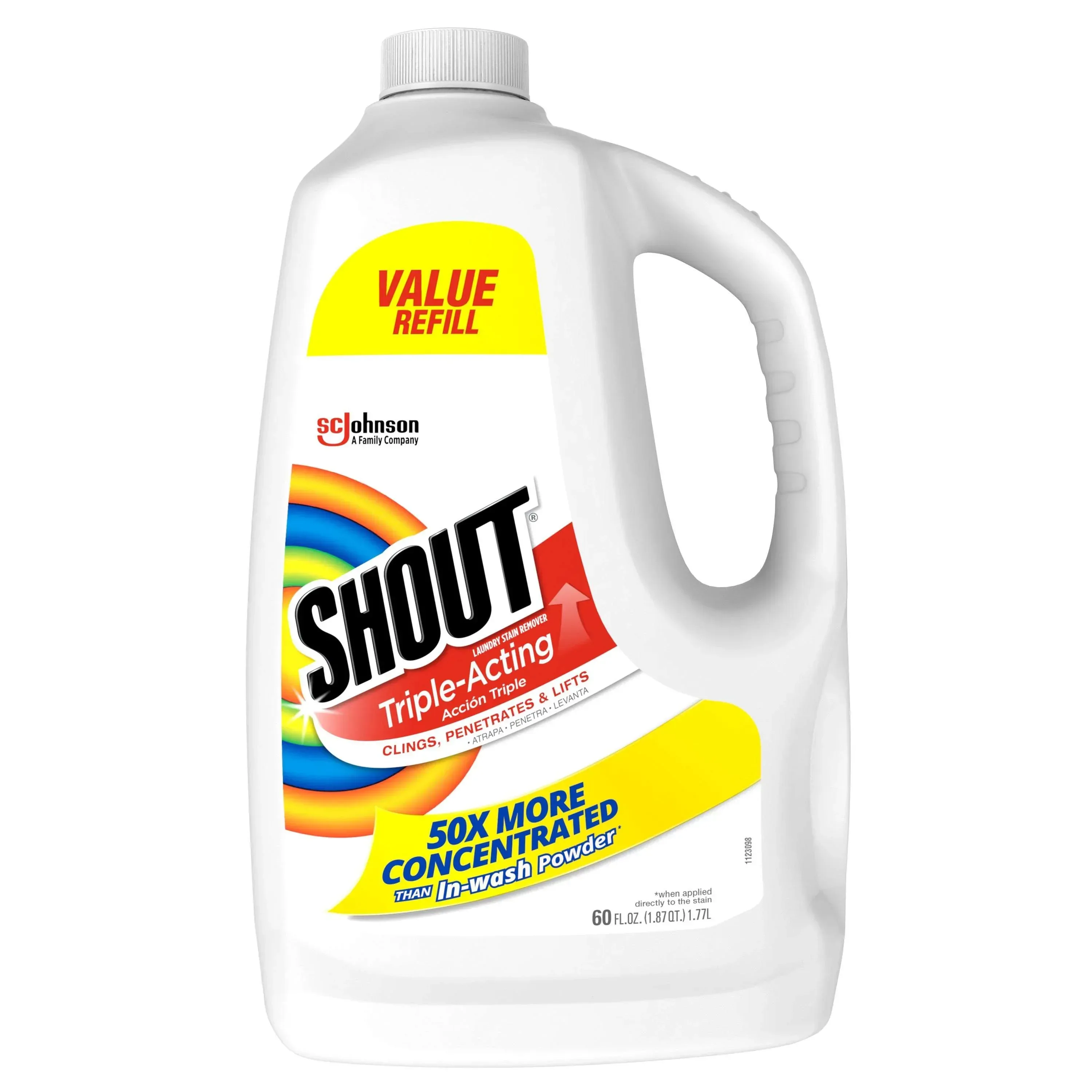 Shout Triple-Acting Refill, Laundry Stain Remover, 60 fl oz - Image 9