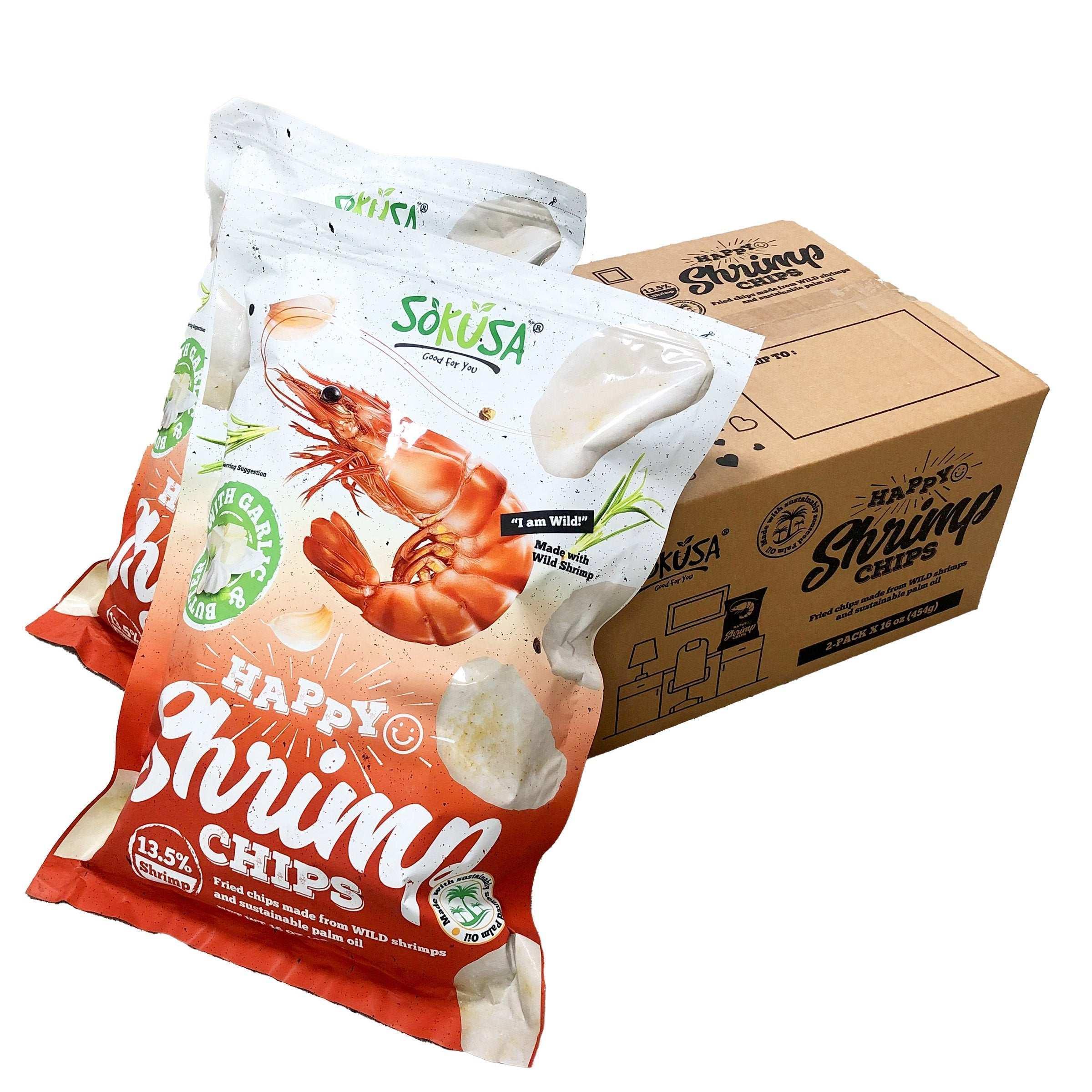 Shrimp Chips with Garlic and Butter 16 oz 2-pack - Image 2