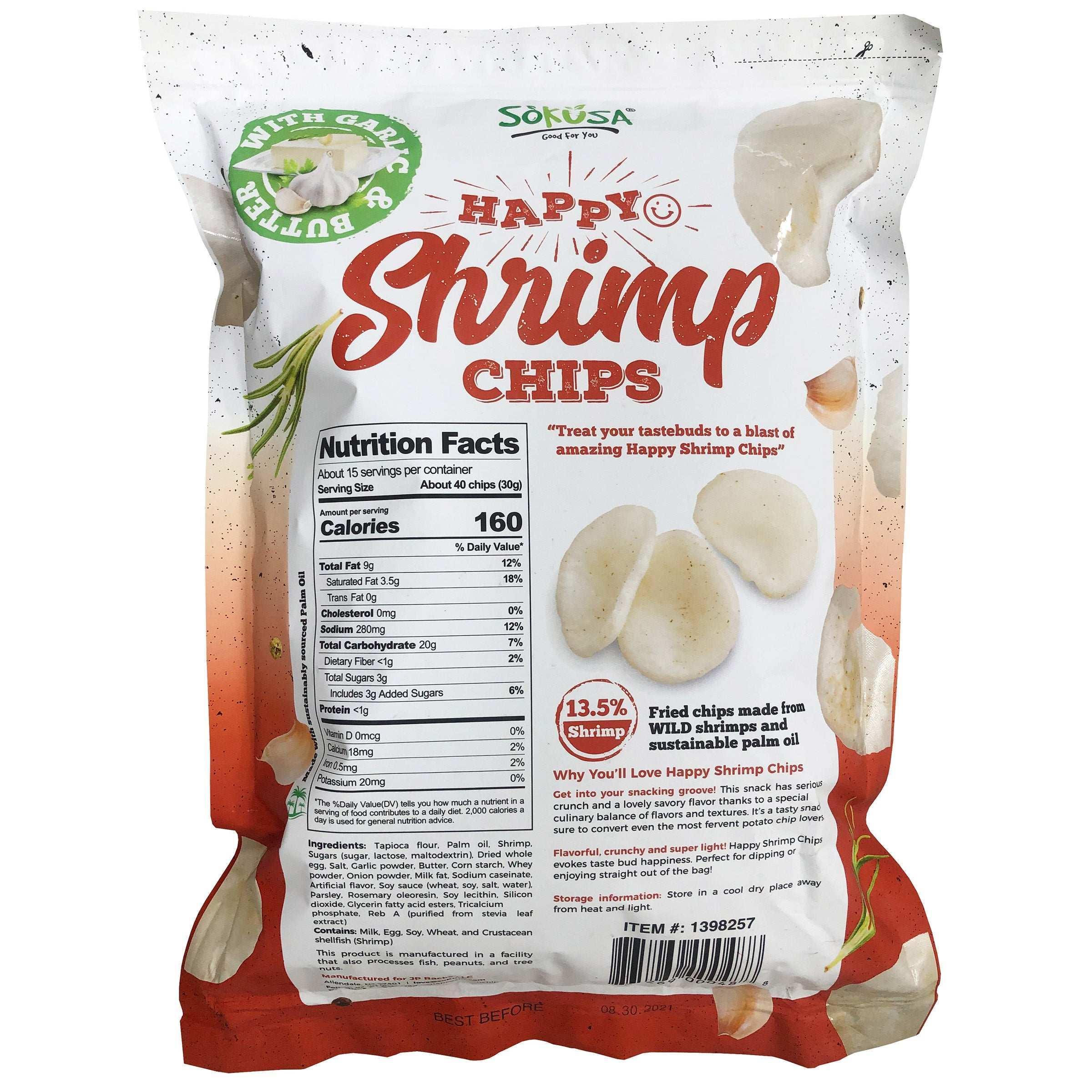 Shrimp Chips with Garlic and Butter 16 oz 2-pack - Image 3