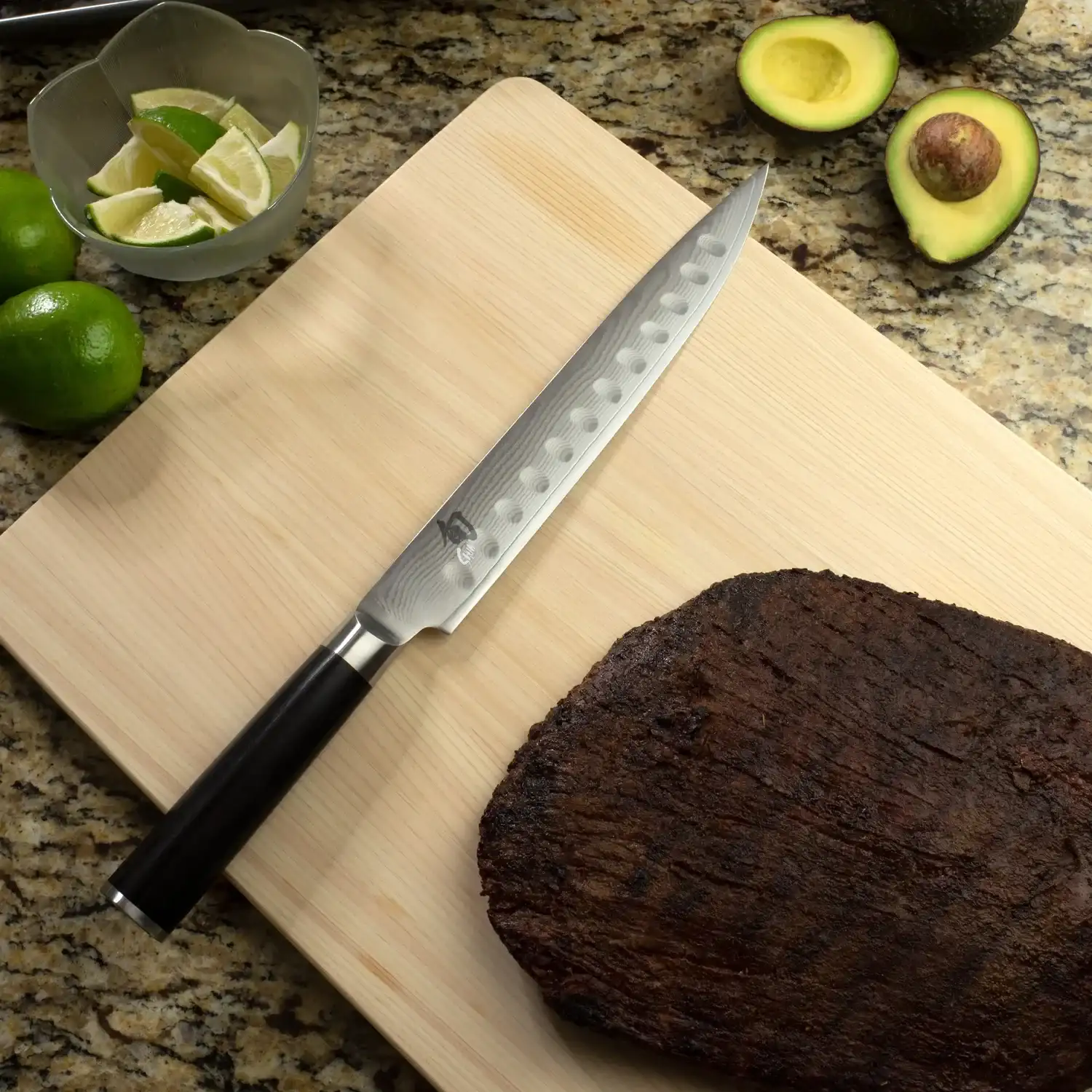 Shun Classic 9" Hollow-Edge Slicer Knife - Image 2
