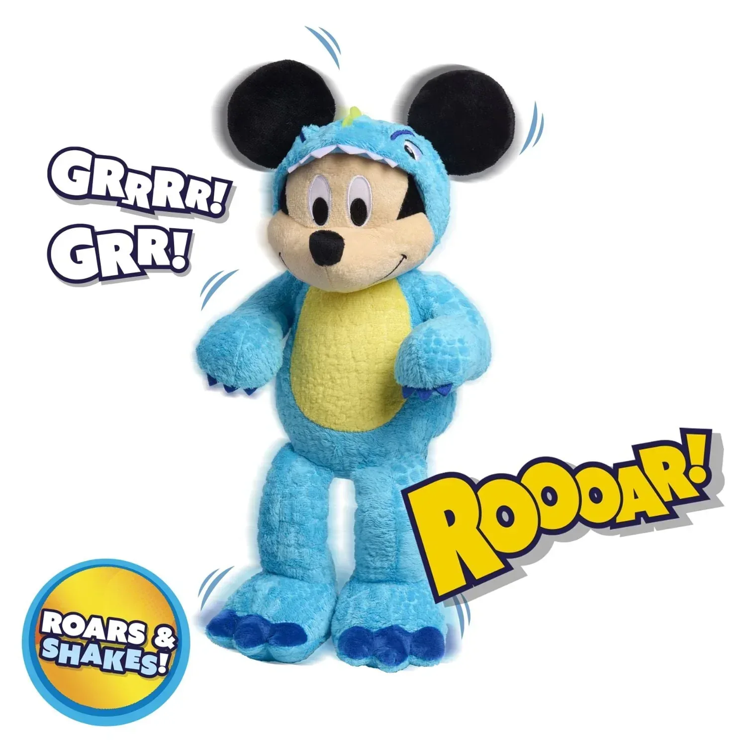 Silly Roaring Mickey Mouse, Interactive Roaring and Moving Feature 12 Inch Plush, for Boys and Girls Ages 3 and up - Image 2