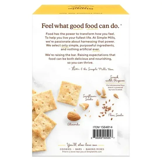 Simple Mills Almond Flour Sea Salt Crackers, 10 oz, 2-count - Image 2