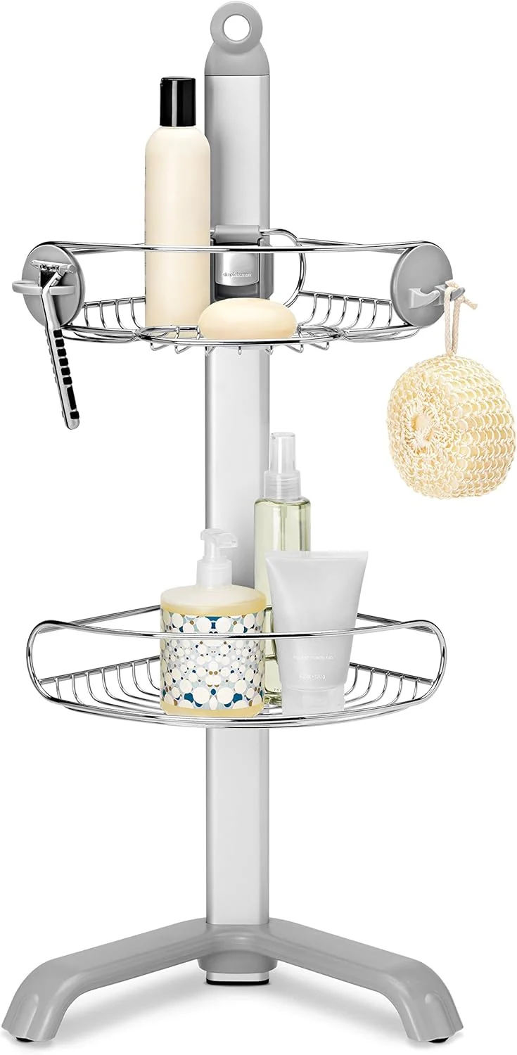simplehuman Adjustable and Extendable Shower Caddy , Stainless Steel and Anodized Aluminum - Image 21