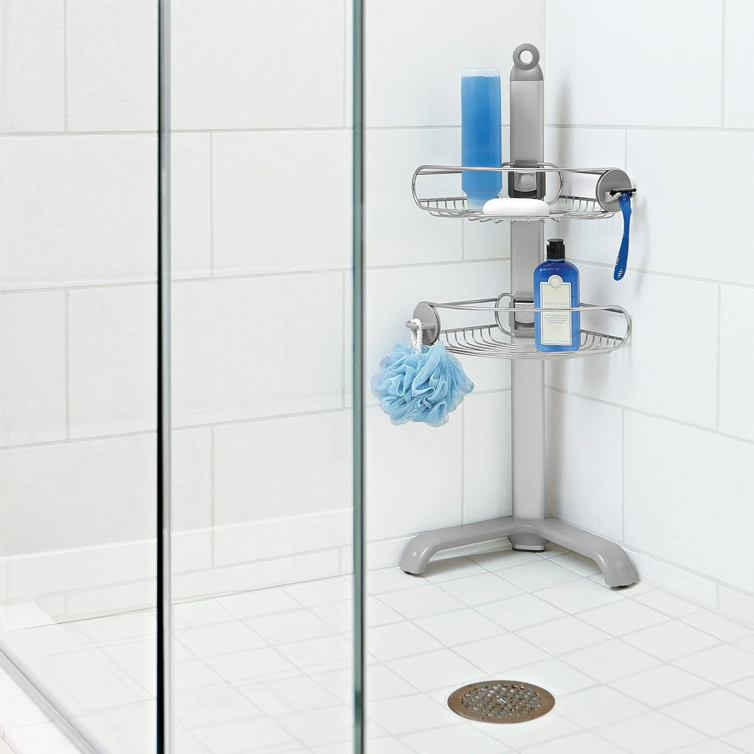 simplehuman Adjustable and Extendable Shower Caddy , Stainless Steel and Anodized Aluminum - Image 23