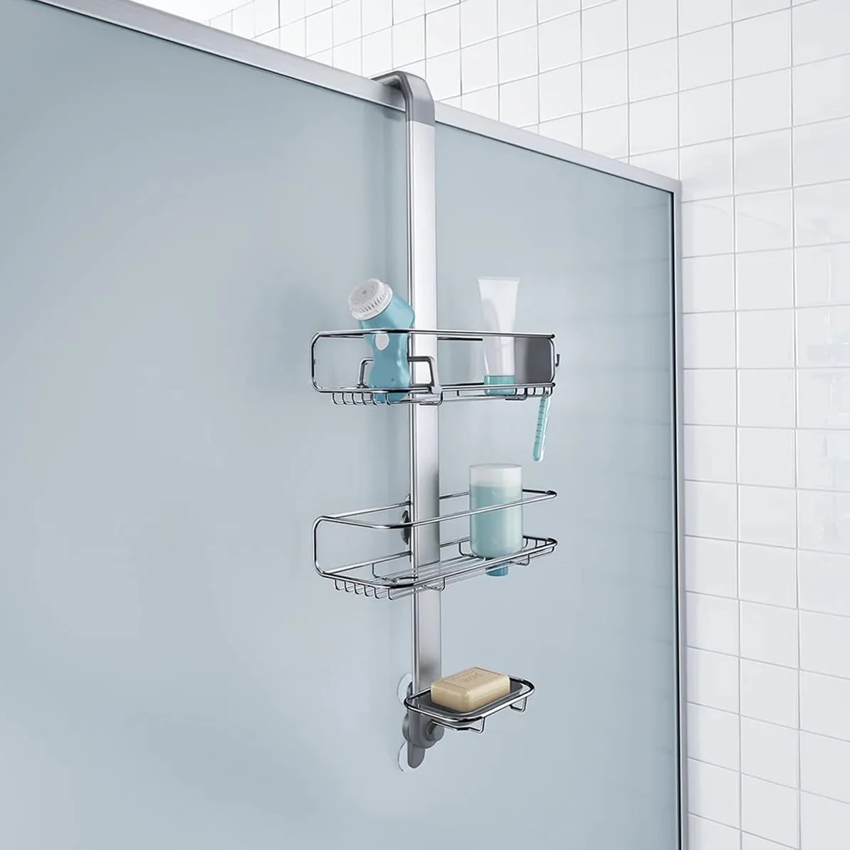 simplehuman Adjustable and Extendable Shower Caddy , Stainless Steel and Anodized Aluminum - Image 29