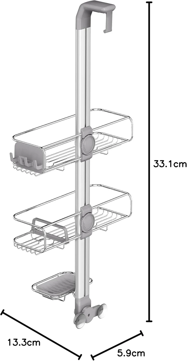 simplehuman Adjustable and Extendable Shower Caddy , Stainless Steel and Anodized Aluminum - Image 30