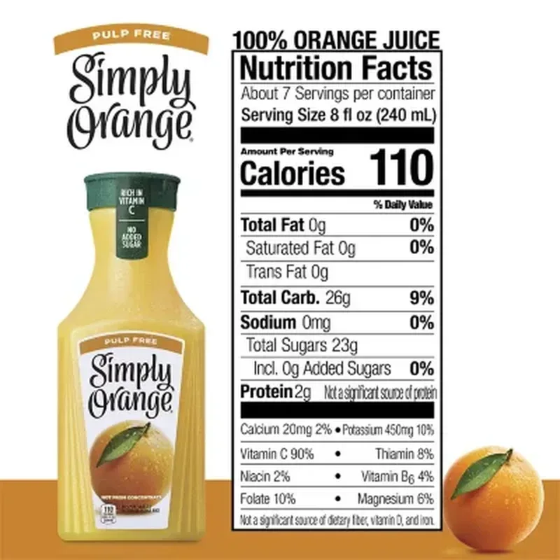 Simply Pulp-Free Orange Juice (52 Fl. Oz., 2 Pk.) - Image 5