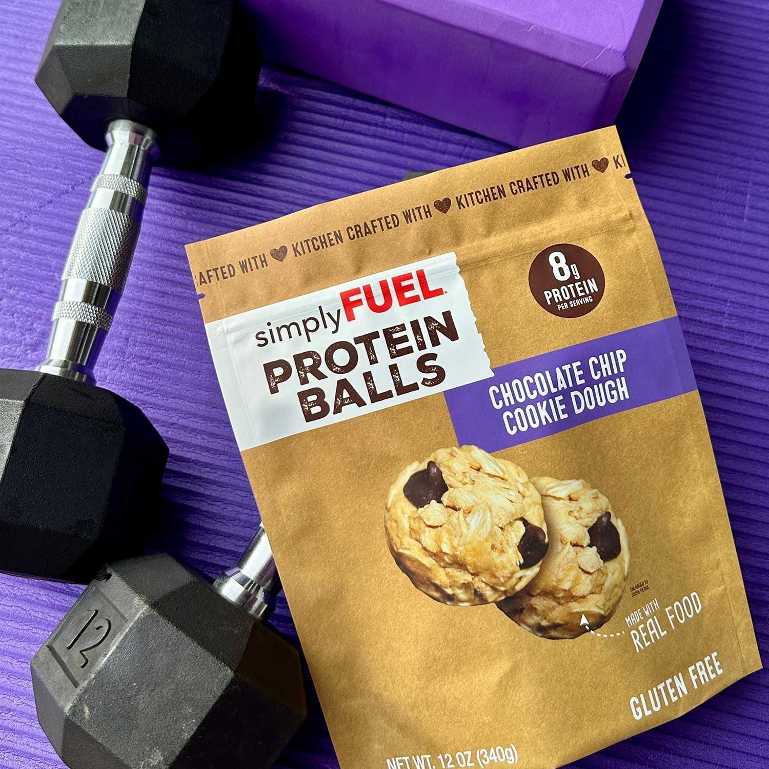 simplyFUEL Chocolate Chip Cookie Dough Protein Balls, 12 oz. - Image 8