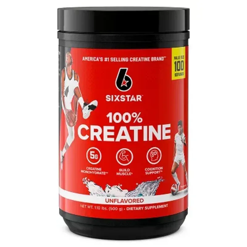 Six Star 100% Creatine Powder, Unflavored (1.10 Lb. Approx. 100 Servings)