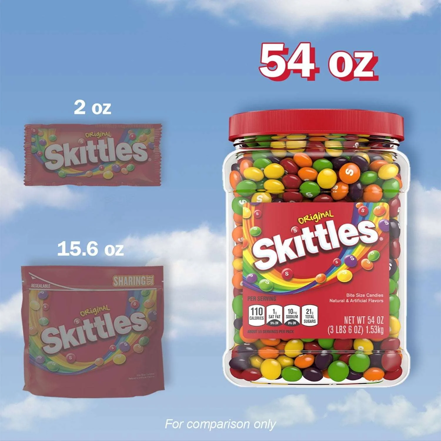 Skittles Original Chewy Candy Bulk Jar, 54 oz. - Image 5