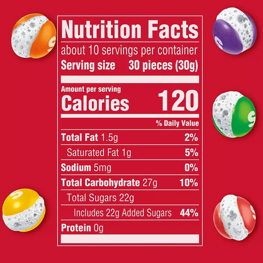Skittles Pop'd Originals Freeze Dried Candy, Resealable Bag, 2 pk./5.5 oz. - Image 3