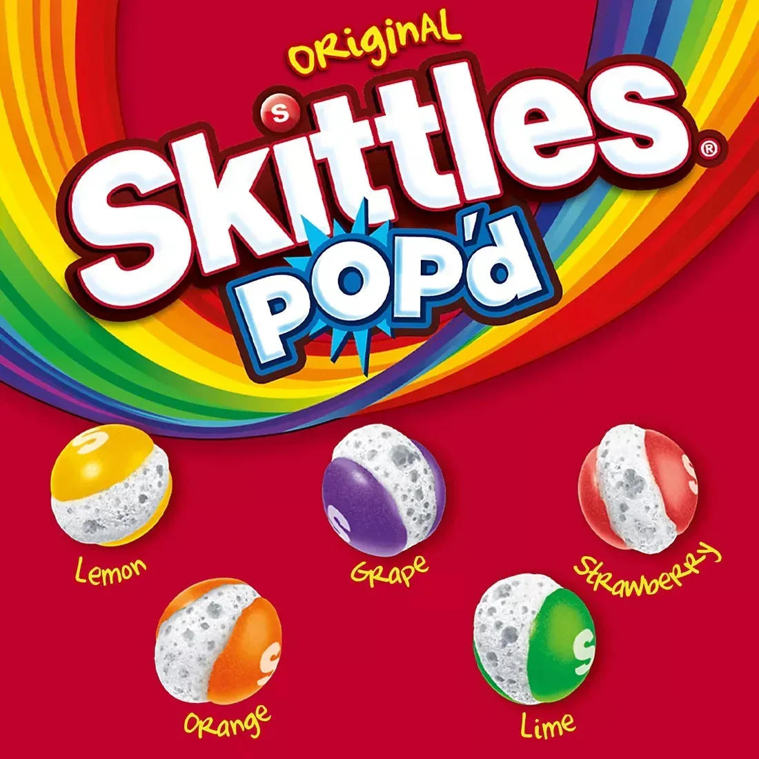 Skittles Pop'd Originals Freeze Dried Candy, Resealable Bag, 2 pk./5.5 oz. - Image 4