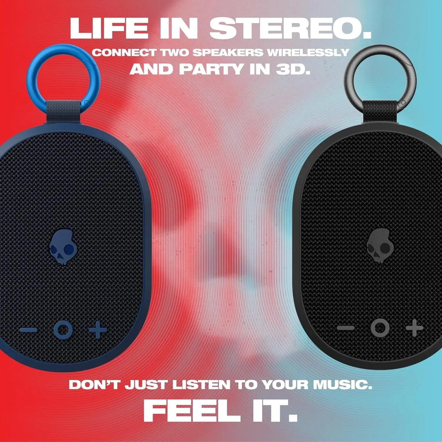 Skullcandy Kilo XT Wireless Bluetooth Speaker - IPX7 Waterproof Mini Speaker with 24 Hour Battery and True Wireless Pairing - for Outdoor, Black - Image 6