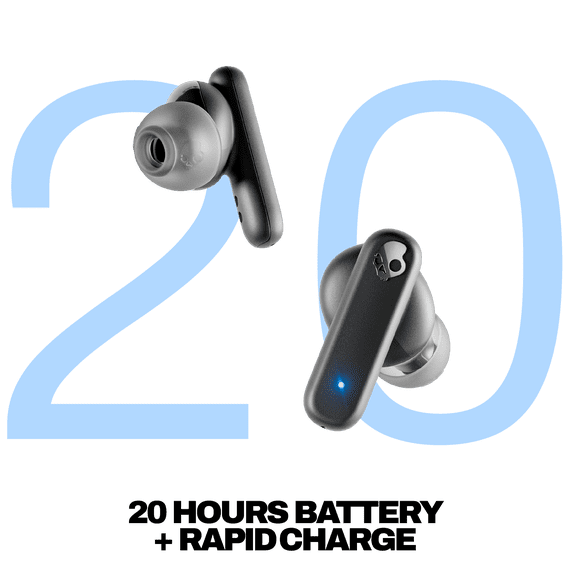 Skullcandy Smokin' Buds XT True Wireless in-Ear Earbuds, Black - Image 2