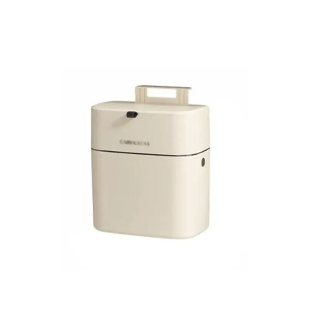 Slim 10L Trash Can with Press-Lid, Wall-Mountable Plastic Garbage Bin for Small Spaces Like Home, Office, Kitchen, Bedroom - Image 4