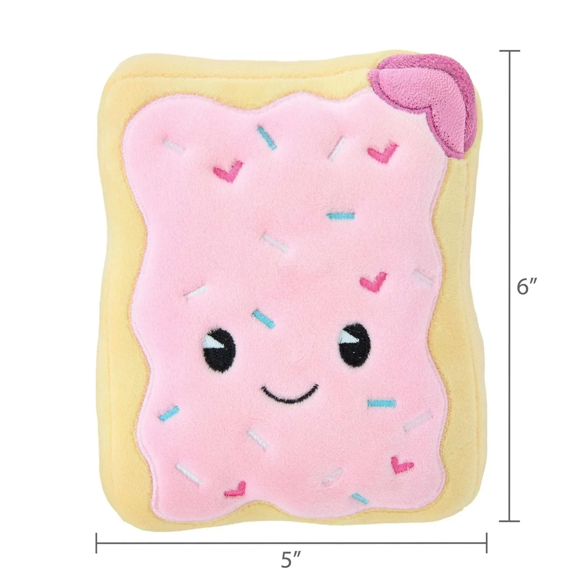 Small Frosted Toaster Pastry Plush, Pink, 6", Valentine's Day by Way To Celebrate - Image 2