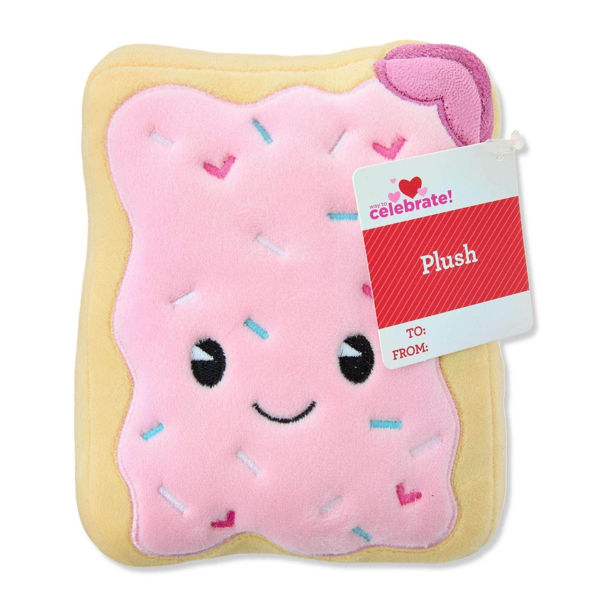 Small Frosted Toaster Pastry Plush, Pink, 6", Valentine's Day by Way To Celebrate - Image 3