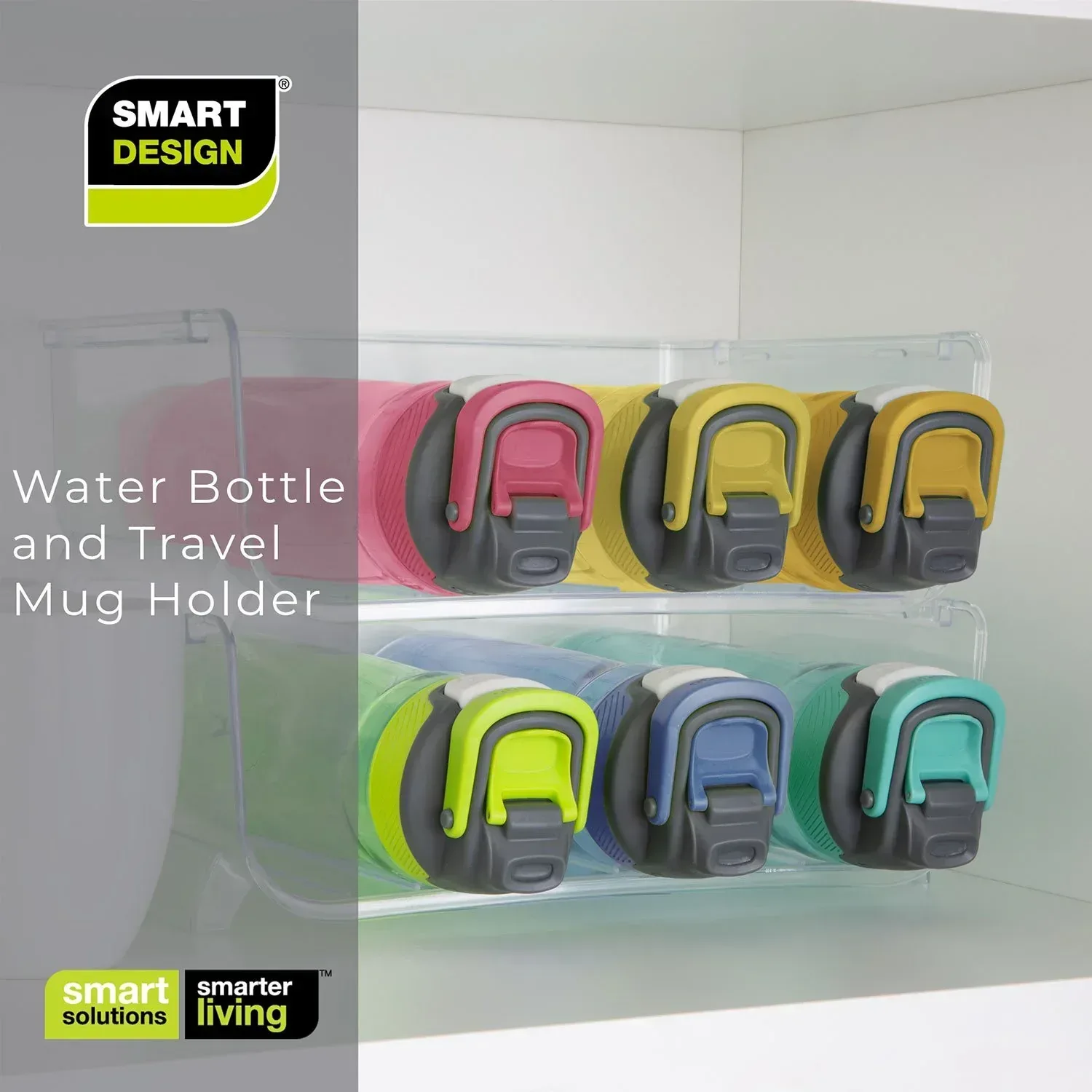 Smart Design 2-Pack Clear Stackable Bottle Organizer - Image 6