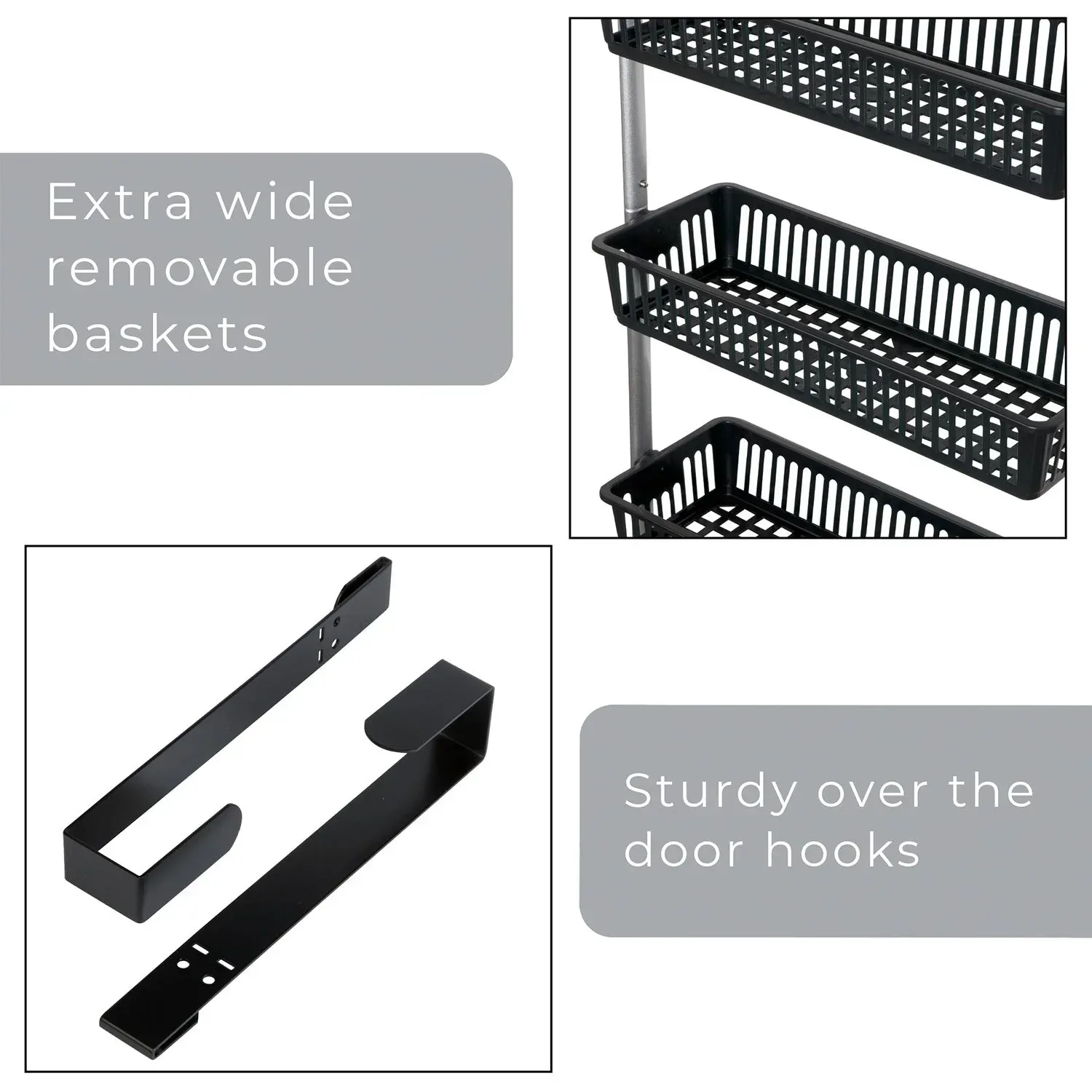 Smart Design 6-Tier Pantry Organizer with 6 Full Baskets, Choose Color - Image 10