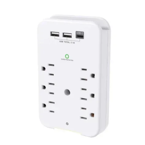 Smartpoint 6-Outlet Power Strip with USB Ports