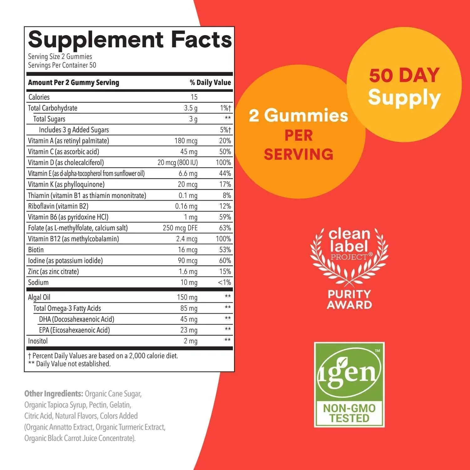 SmartyPants Kids Multivitamin and Omega Gummy, 100 ct. - Image 2
