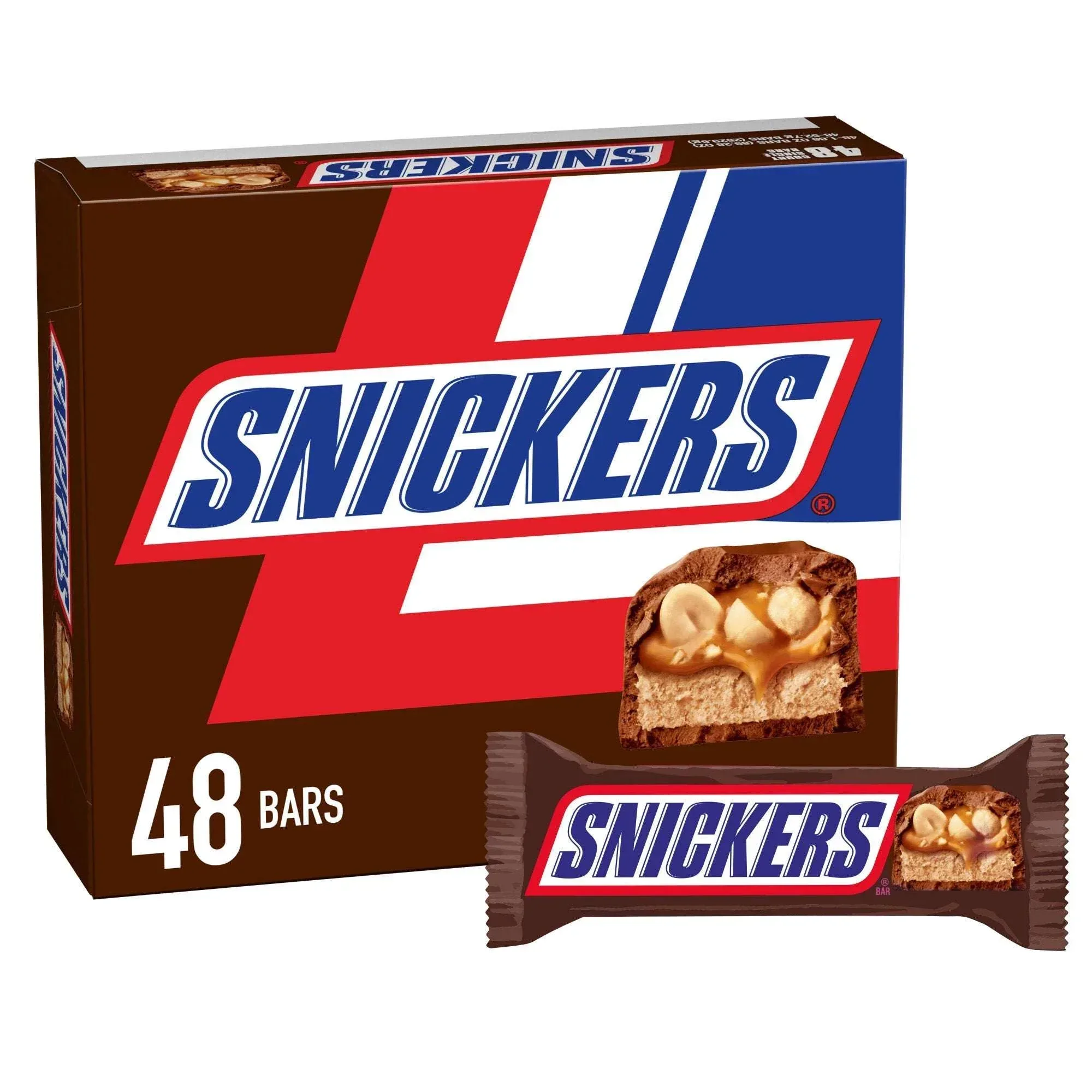 Snickers Chocolate Candy Bars, Full Size, 1.86 oz, 48-count - Image 4