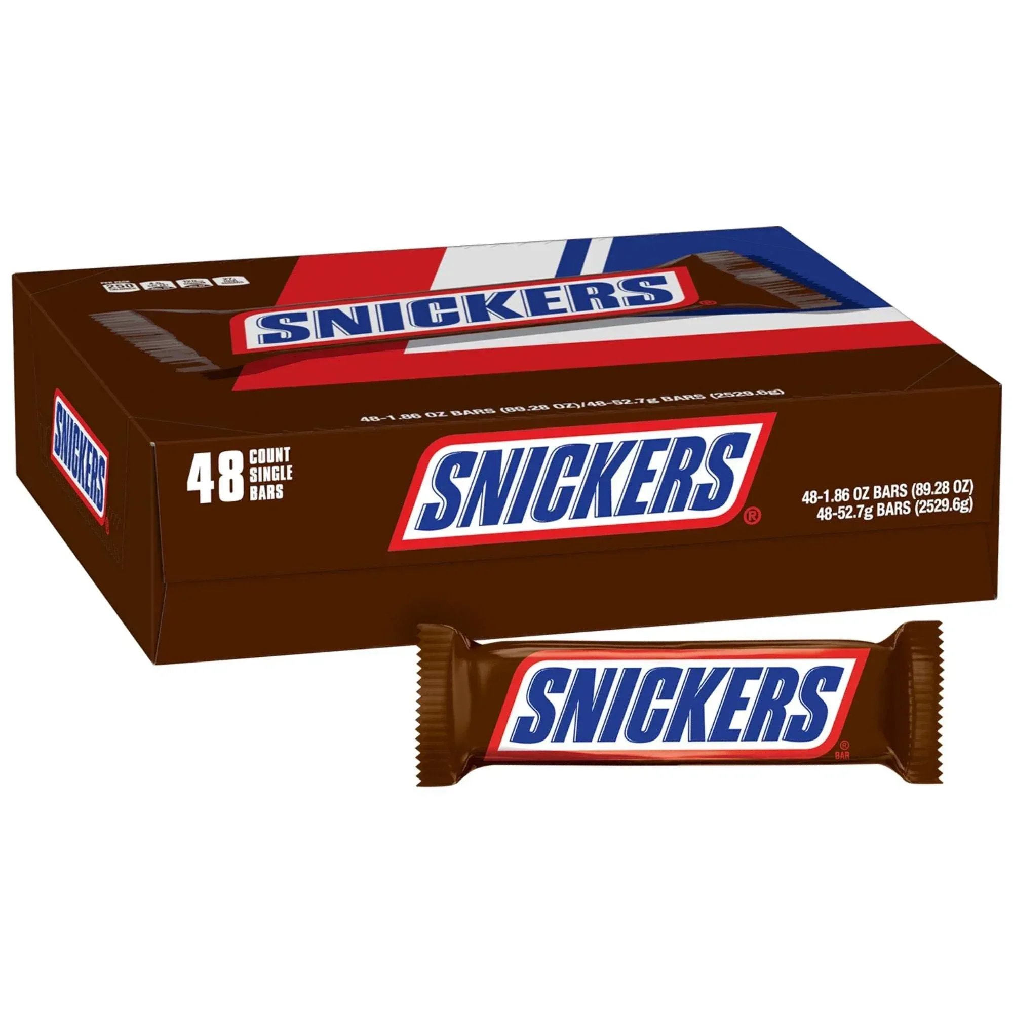 Snickers Chocolate Candy Bars, Full Size, 1.86 oz, 48-count - Image 5