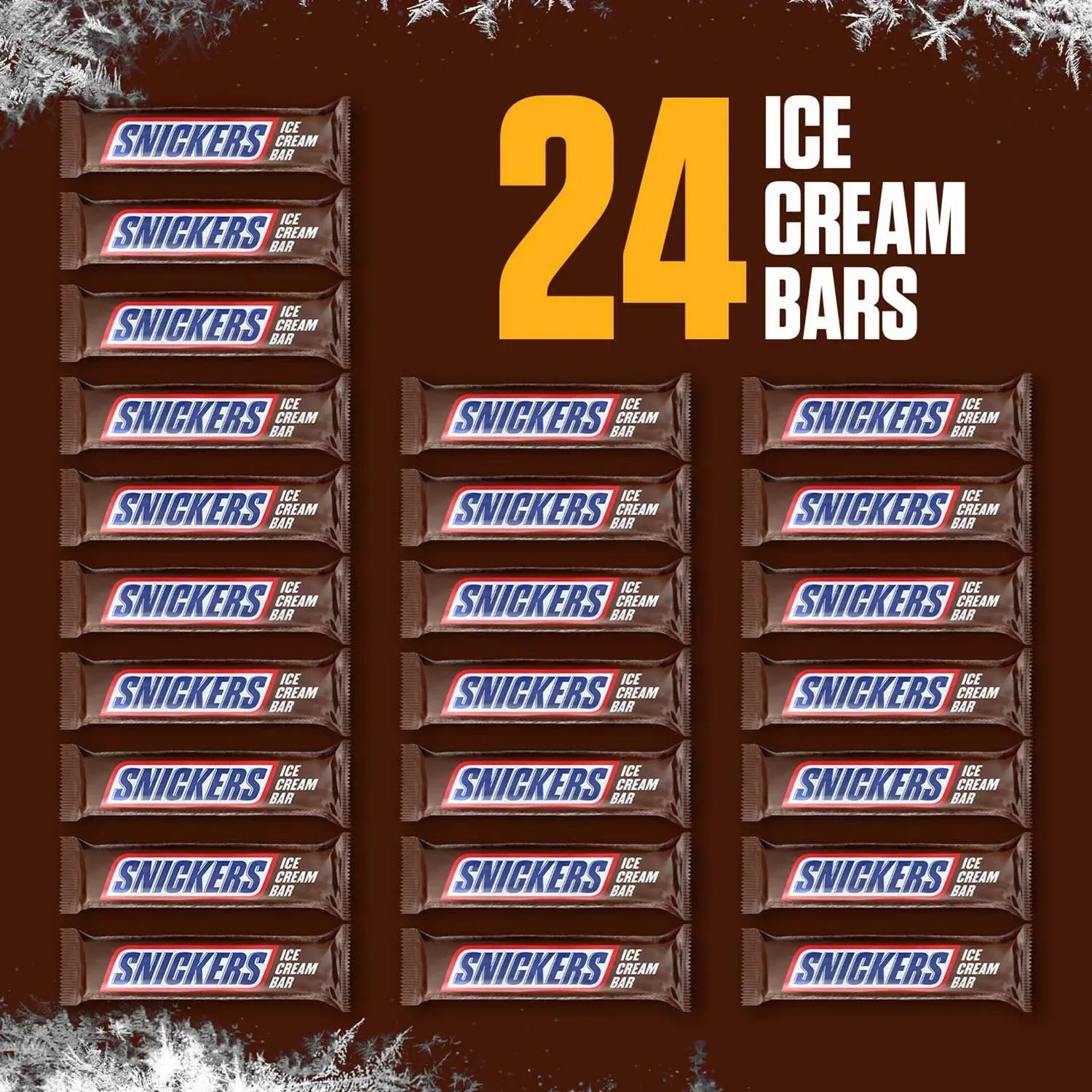 SNICKERS Chocolate Caramel Peanut Butter Ice Cream Bars, Frozen, 2 oz., 24 ct. - Image 6