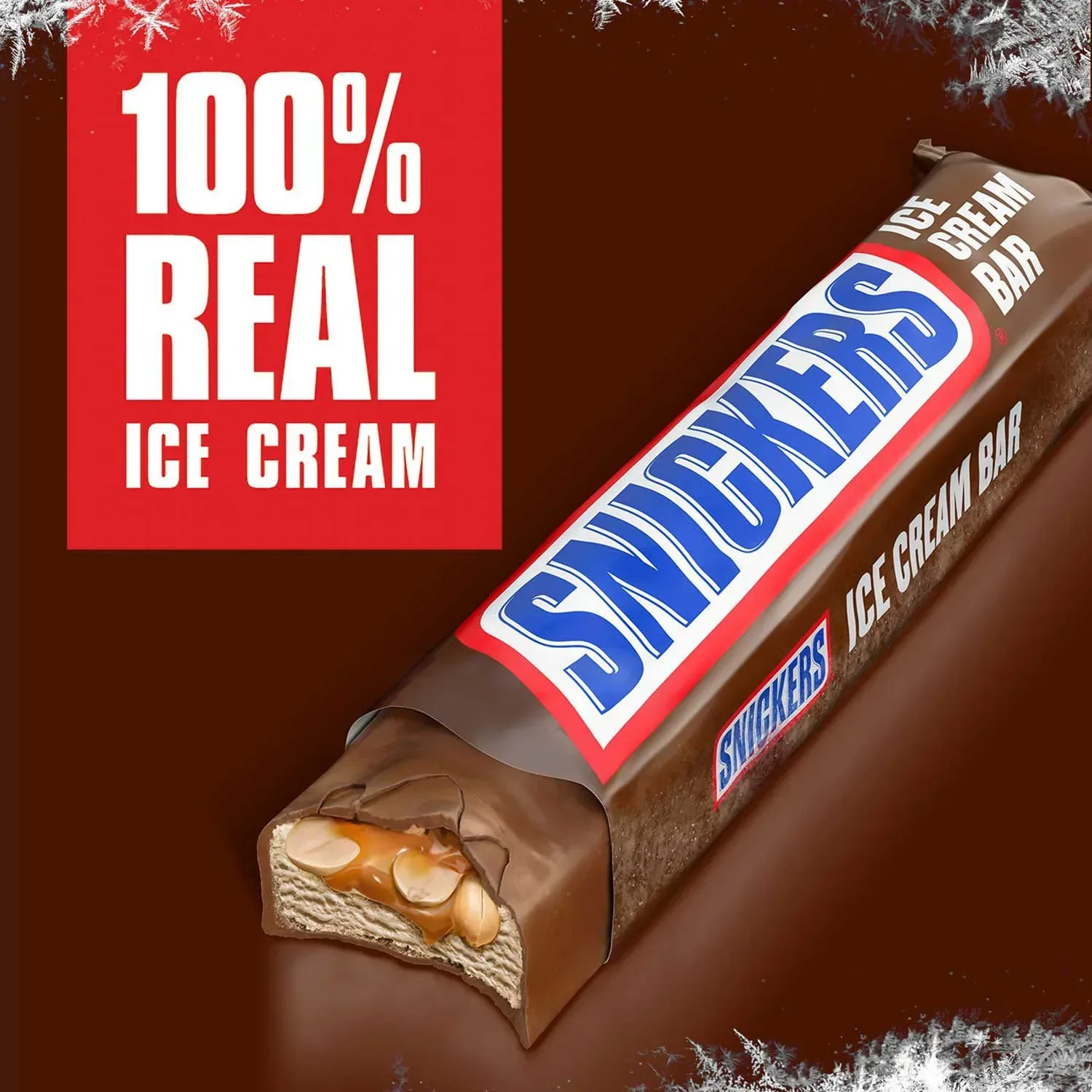 SNICKERS Chocolate Caramel Peanut Butter Ice Cream Bars, Frozen, 2 oz., 24 ct. - Image 8