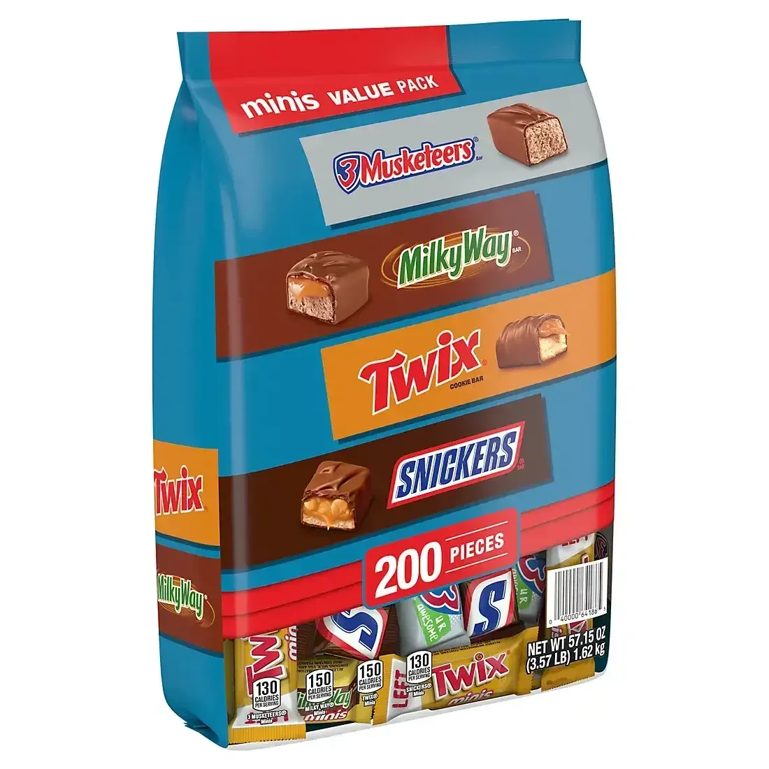 Snickers, Twix & More Minis Halloween Chocolate Candy Bars Variety Pack, Bulk Bag, 200 ct. - Image 2