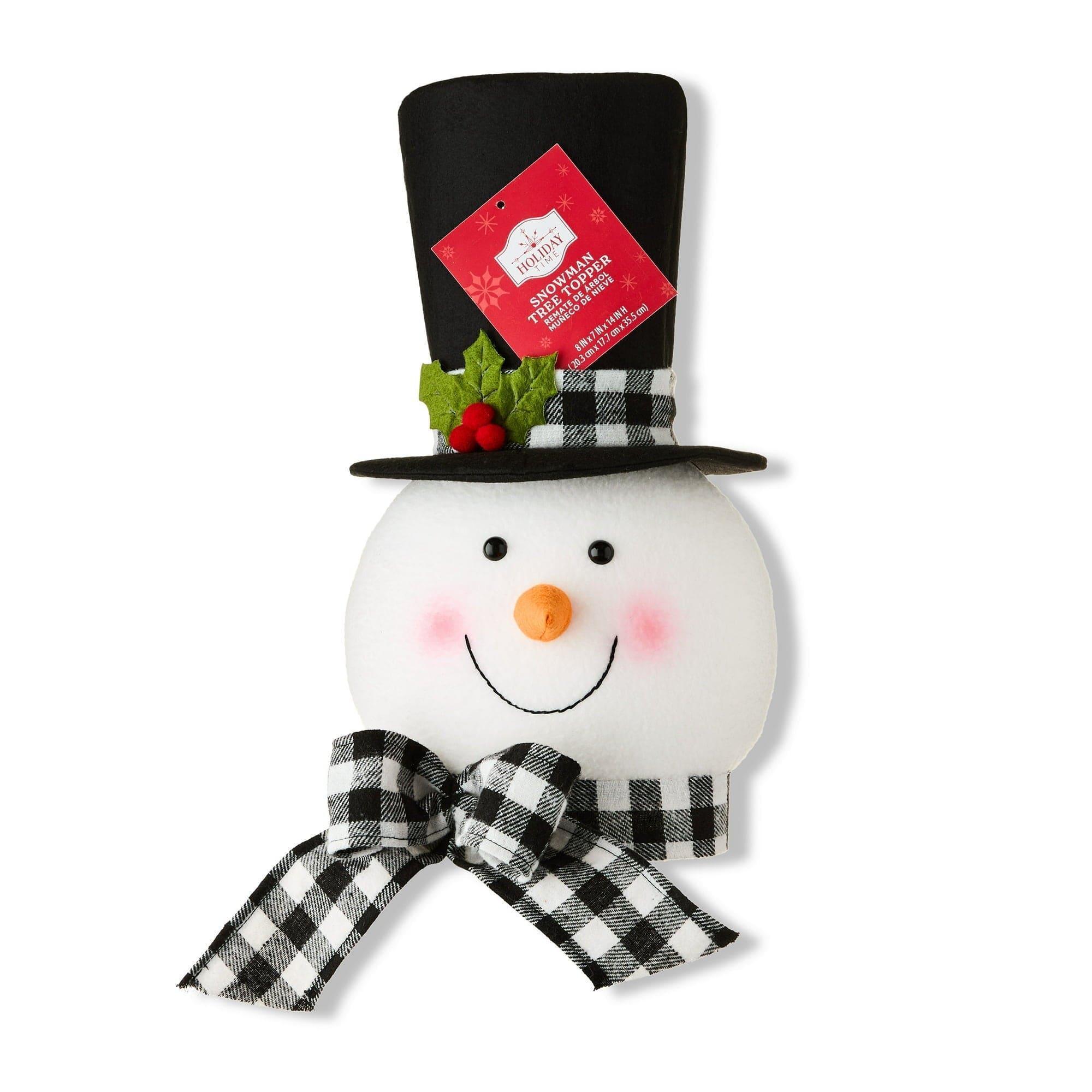 Snowman Christmas Tree Topper, 14 in, by Holiday Time - Image 2