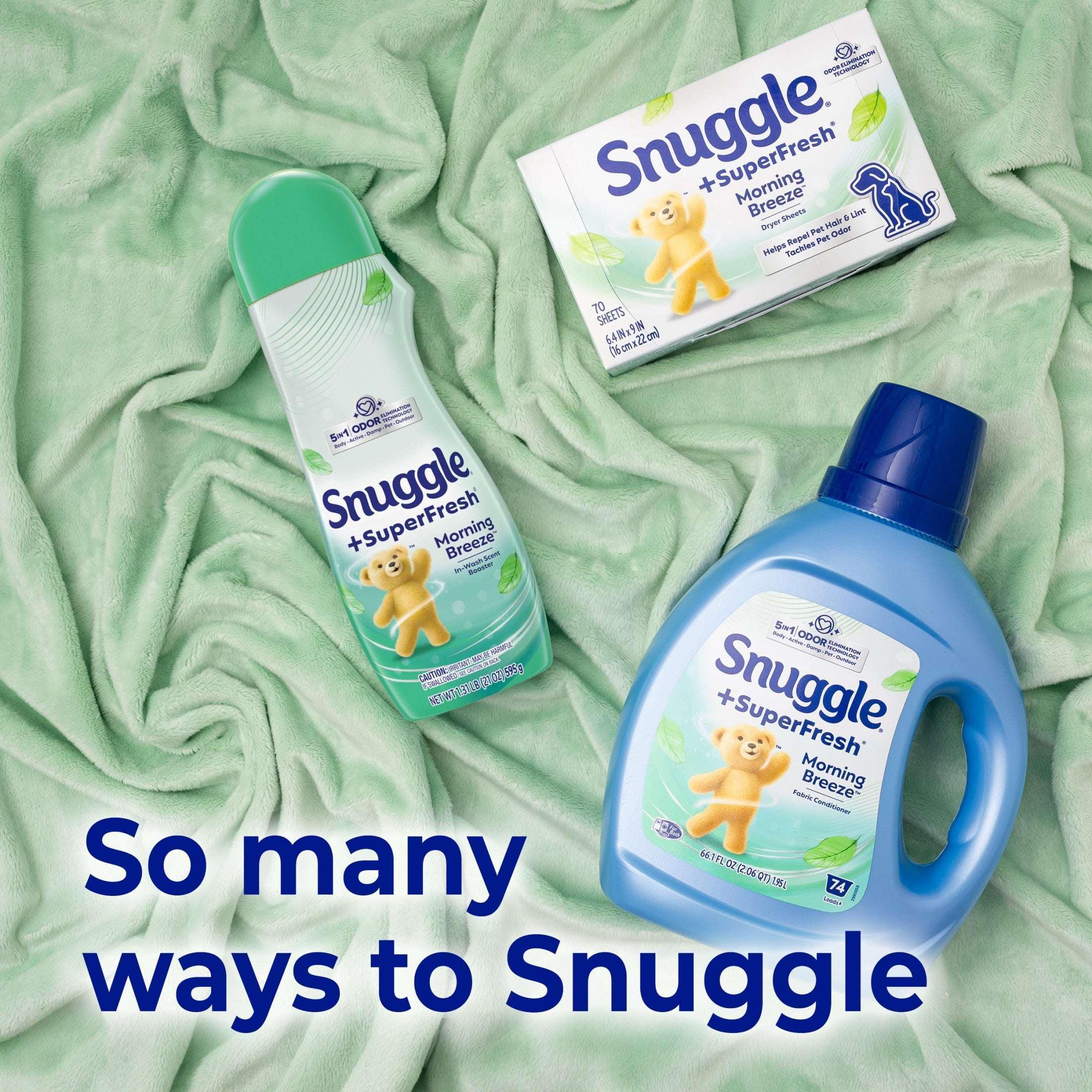 Snuggle SuperFresh Liquid Fabric Softener with Odor Eliminating Technology, Morning Breeze, 35.7 oz, 40 Loads - Image 7