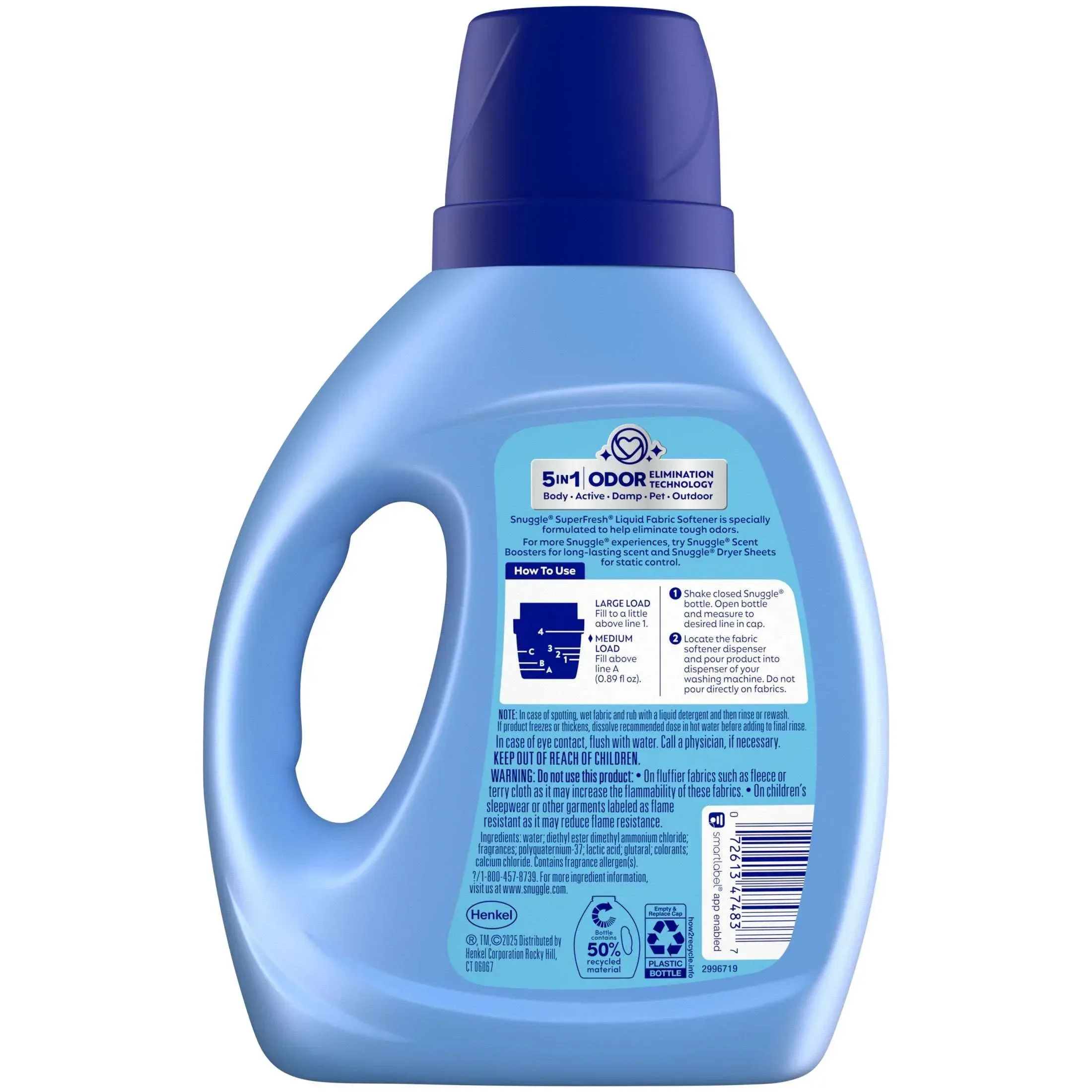 Snuggle SuperFresh Liquid Fabric Softener with Odor Eliminating Technology, Morning Breeze, 35.7 oz, 40 Loads - Image 8