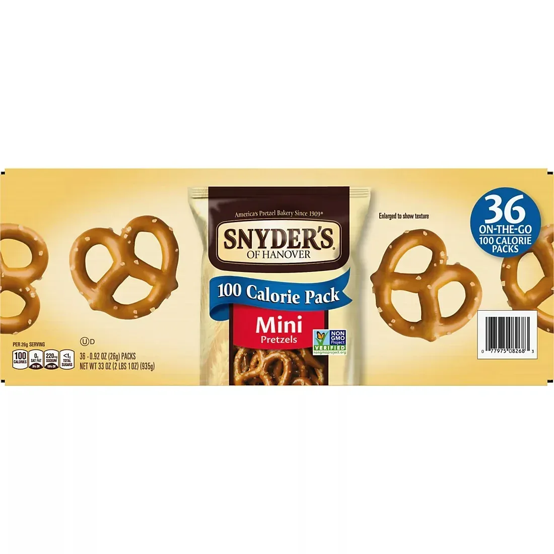 Snyder's of Hanover Mini Pretzels, 100 Calorie Individual Packs, 36 ct. - Image 2
