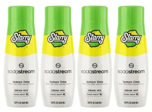 SodaStream Starry Beverage Mix, 440 ml, Pack of 4