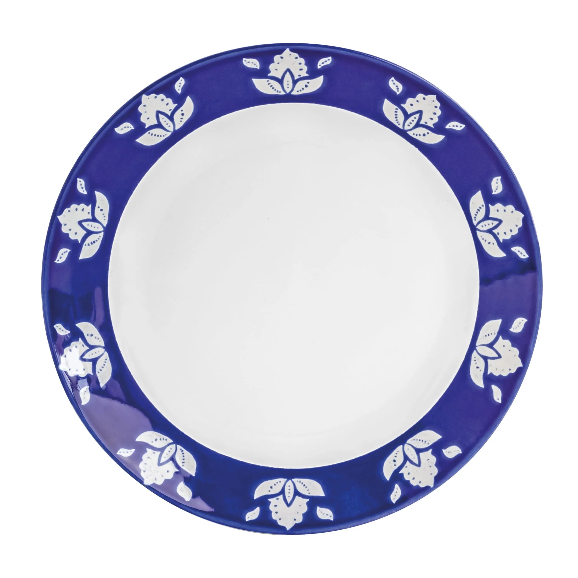 Sofia Home 4 Pack Indigo Round Stoneware Dinner Plates by Sofia Vergara - Image 4