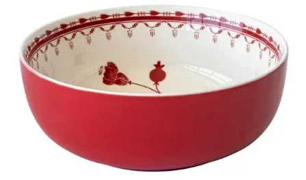 Sofia Home Red Set of 4 Stoneware Dinner Bowls - Image 2