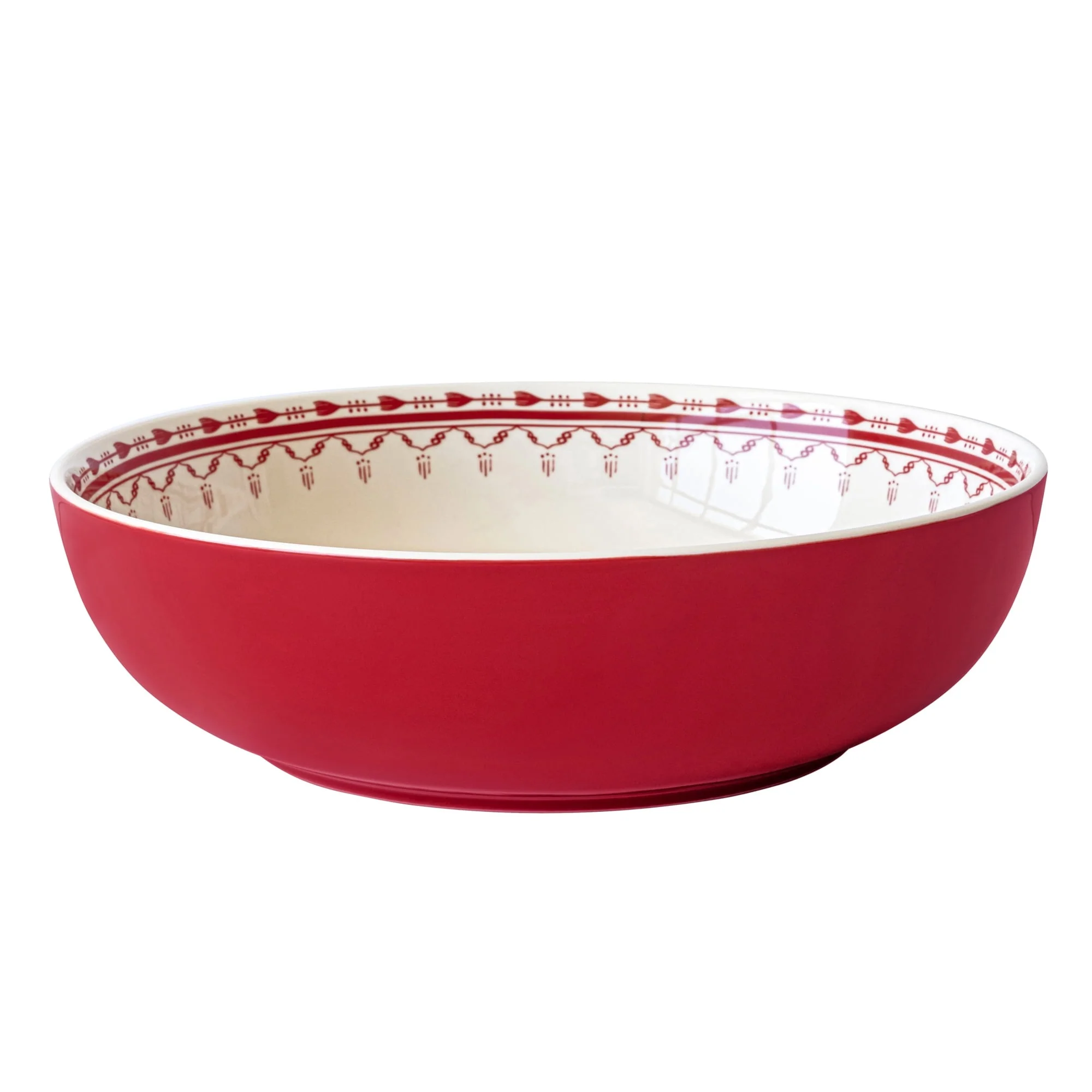 Sofia Home Red Stoneware Serve Bowl - Image 6