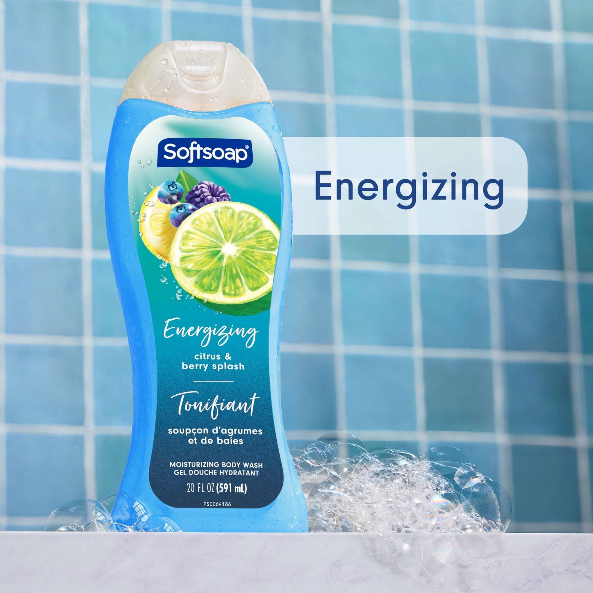 Softsoap Energizing Moisturizing Body Wash, Citrus and Berry Splash Scent, 20 fl oz - Image 2