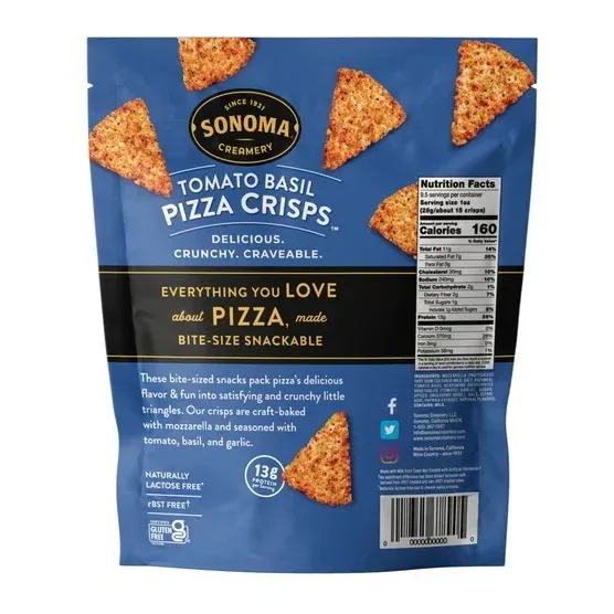 Sonoma Creamery Tomato Basil Pizza Crisps, 9.5 oz - Image 2