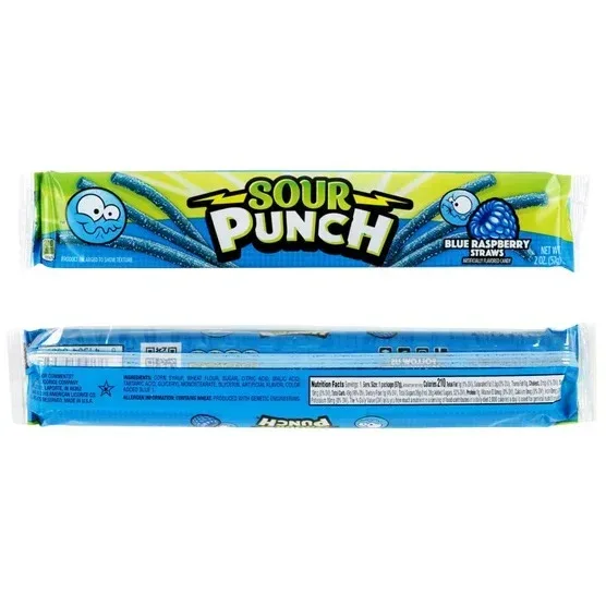 Sour Punch Straws, Blue Raspberry, 2 oz, 24-count - Image 4