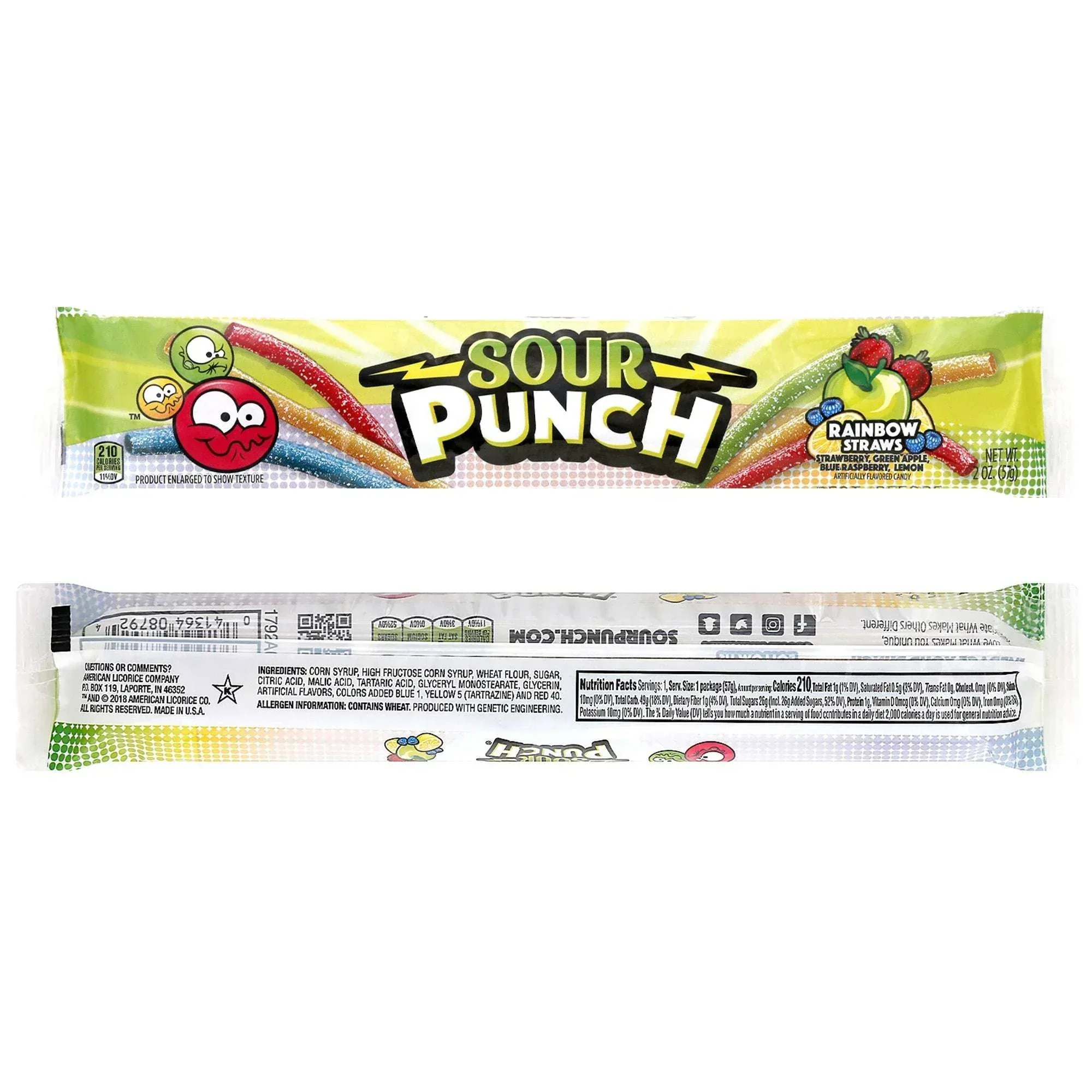Sour Punch Straws, Rainbow, 2 oz, 24-count - Image 4