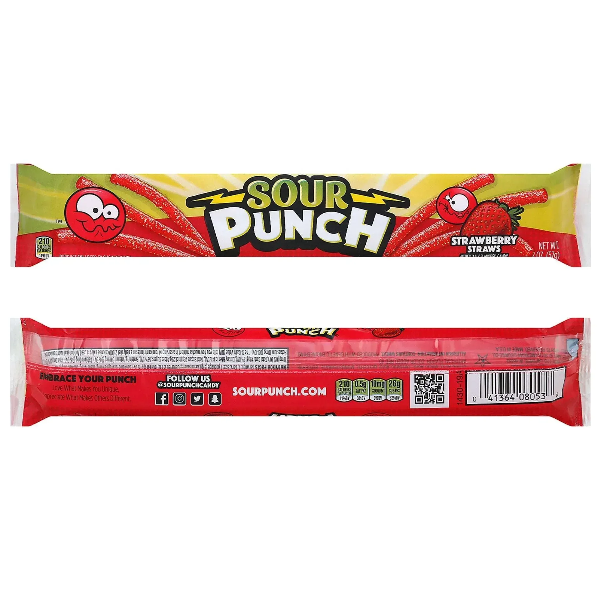 Sour Punch Straws, Strawberry, 2 oz, 24-count - Image 4