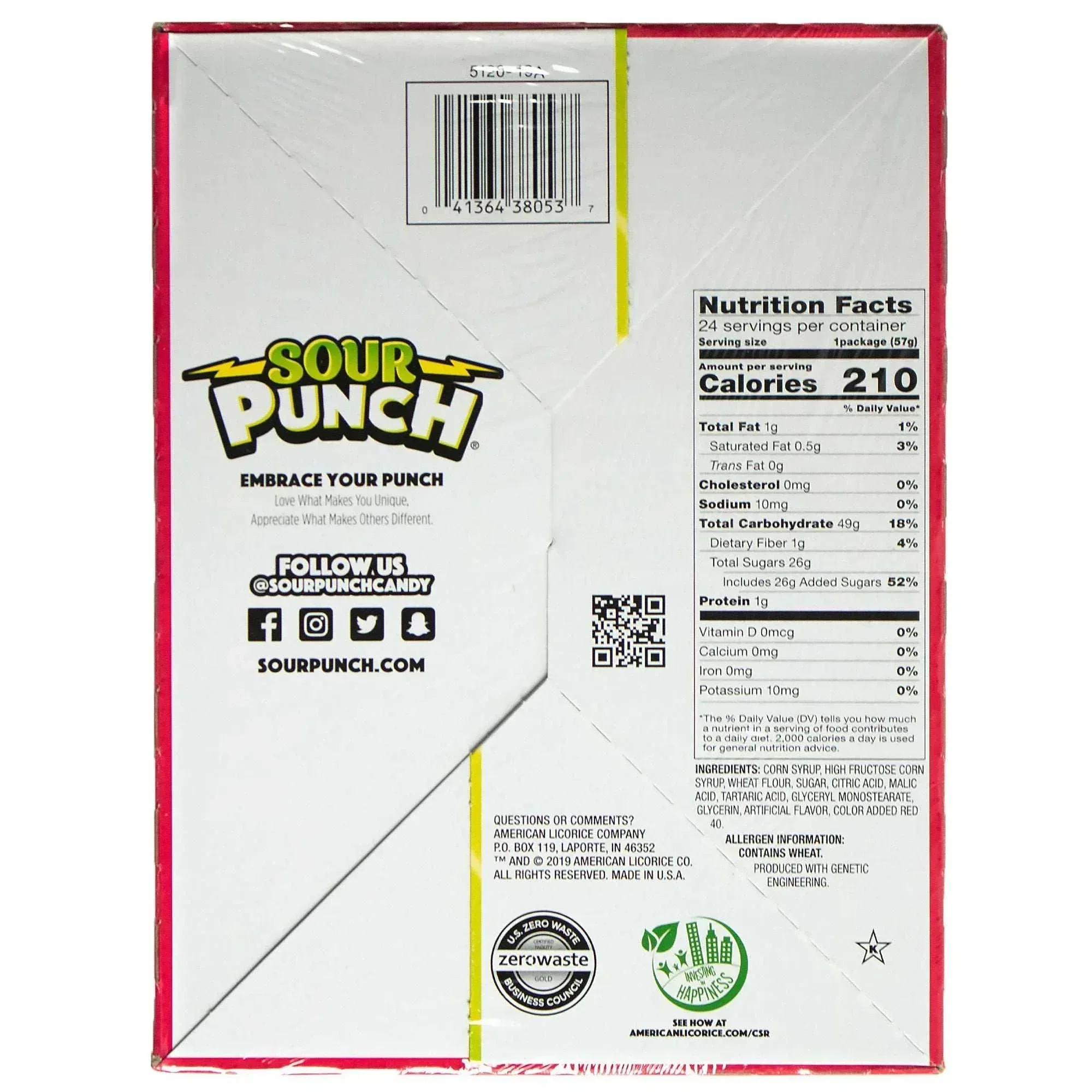 Sour Punch Straws, Strawberry, 2 oz, 24-count - Image 5