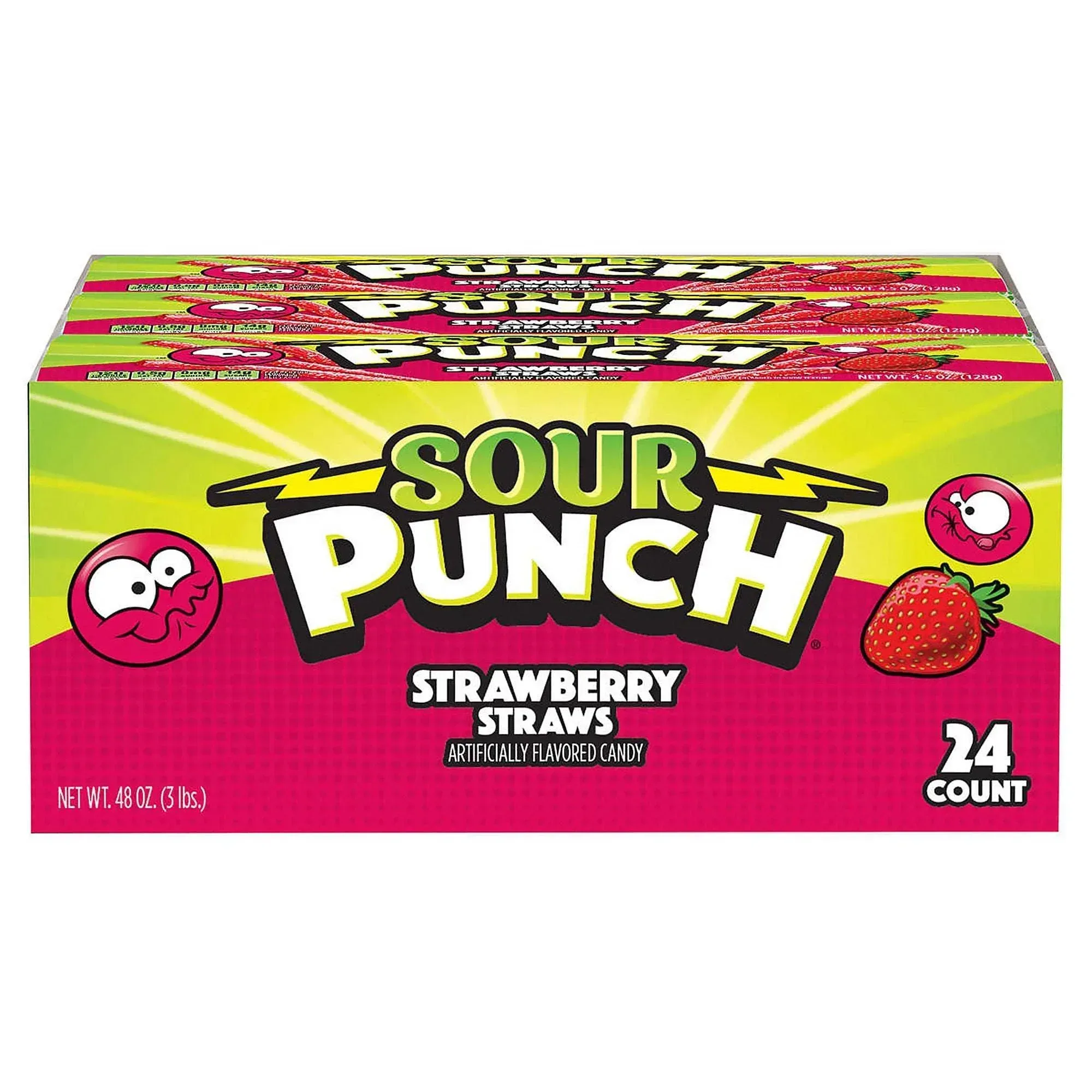 Sour Punch Straws, Strawberry, 2 oz, 24-count - Image 7
